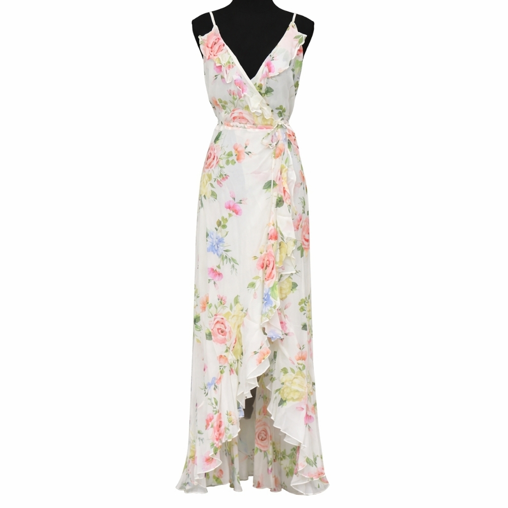 Yumi Kim Meadow Floral High-Low Wrap Maxi Dress Size M (NWT)
